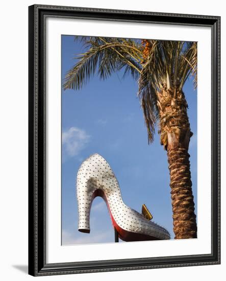 Las Vegas Boulevard, Old Sign for the Silver Slipper Casino, Downtown, Las Vegas, Nevada, Usa-Walter Bibikow-Framed Photographic Print