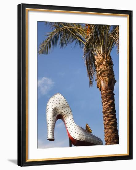 Las Vegas Boulevard, Old Sign for the Silver Slipper Casino, Downtown, Las Vegas, Nevada, Usa-Walter Bibikow-Framed Photographic Print