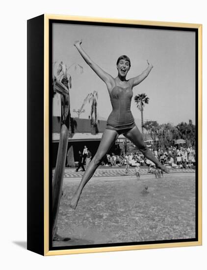 Las Vegas Chorus Girl Kim Smith at the Swimming Pool in the Sands Hotel-Loomis Dean-Framed Premier Image Canvas