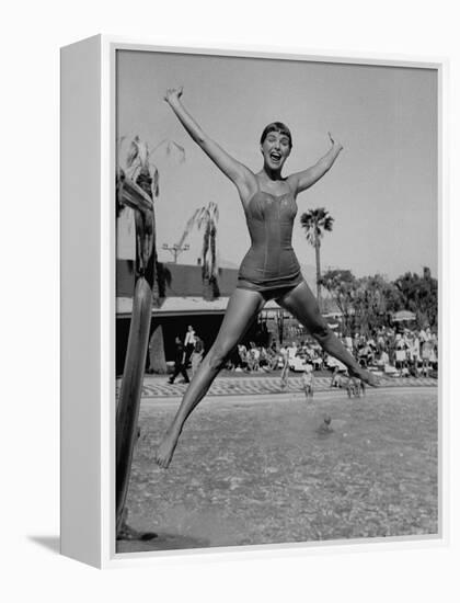 Las Vegas Chorus Girl Kim Smith at the Swimming Pool in the Sands Hotel-Loomis Dean-Framed Premier Image Canvas