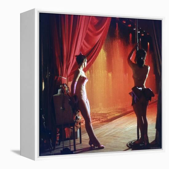 Las Vegas Chorus Showgirls Backstage During a Performance-Loomis Dean-Framed Premier Image Canvas