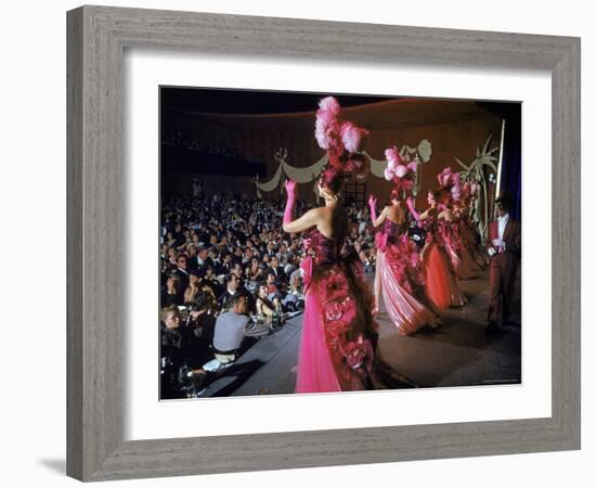 Las Vegas Chorus Showgirls Performing at the Dunes Nightclub-Loomis Dean-Framed Photographic Print