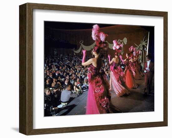 Las Vegas Chorus Showgirls Performing at the Dunes Nightclub-Loomis Dean-Framed Photographic Print