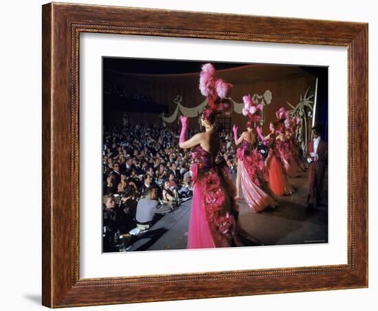 Las Vegas Chorus Showgirls Performing at the Dunes Nightclub-Loomis Dean-Framed Photographic Print