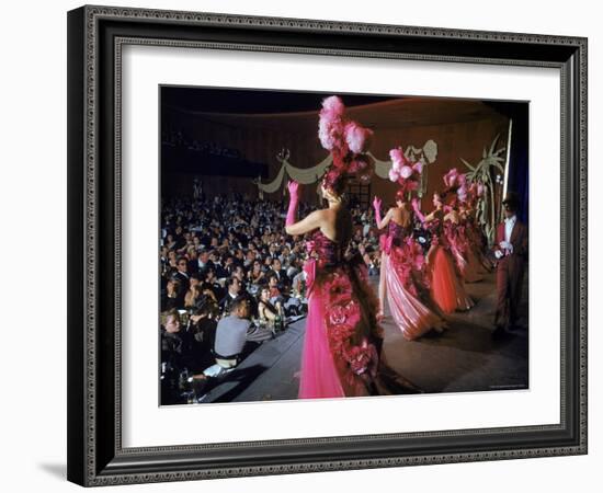 Las Vegas Chorus Showgirls Performing at the Dunes Nightclub-Loomis Dean-Framed Photographic Print