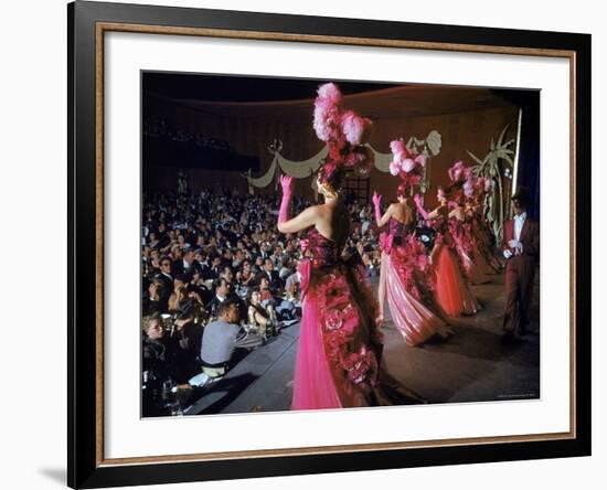 Las Vegas Chorus Showgirls Performing at the Dunes Nightclub-Loomis Dean-Framed Photographic Print