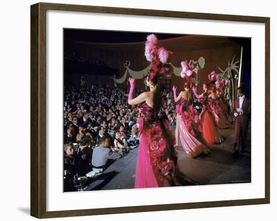 Las Vegas Chorus Showgirls Performing at the Dunes Nightclub-Loomis Dean-Framed Photographic Print