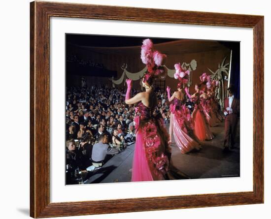 Las Vegas Chorus Showgirls Performing at the Dunes Nightclub-Loomis Dean-Framed Photographic Print