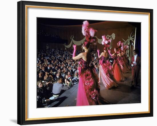 Las Vegas Chorus Showgirls Performing at the Dunes Nightclub-Loomis Dean-Framed Photographic Print