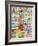 Las Vegas City Street Map-Michael Tompsett-Framed Art Print