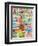 Las Vegas City Street Map-Michael Tompsett-Framed Art Print