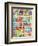 Las Vegas City Street Map-Tompsett Michael-Framed Art Print