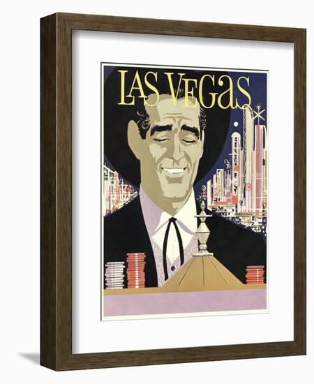 Las Vegas, Cowboy at Roulette Table-null-Framed Art Print