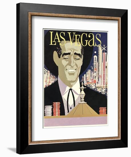 Las Vegas, Cowboy at Roulette Table-null-Framed Art Print