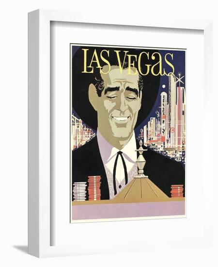 Las Vegas, Cowboy at Roulette Table-null-Framed Art Print