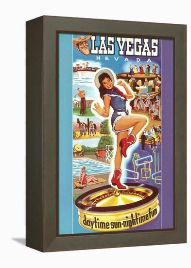 Las Vegas Daytime Sun, Nighttime Fun, Nevada-null-Framed Stretched Canvas