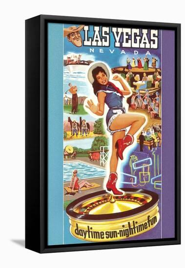 Las Vegas Daytime Sun, Nighttime Fun, Nevada-null-Framed Stretched Canvas