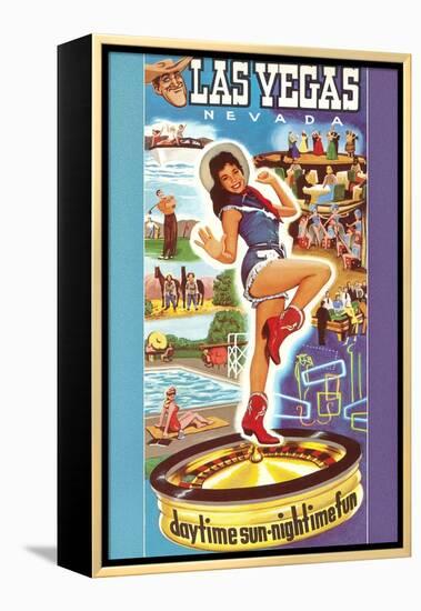 Las Vegas Daytime Sun, Nighttime Fun, Nevada-null-Framed Stretched Canvas