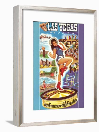 Las Vegas Daytime Sun, Nighttime Fun, Nevada-null-Framed Art Print