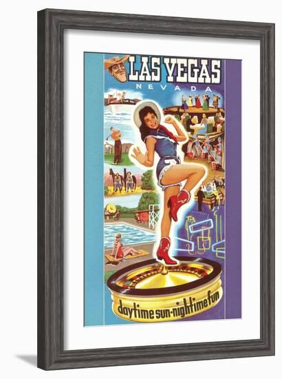 Las Vegas Daytime Sun, Nighttime Fun, Nevada-null-Framed Art Print