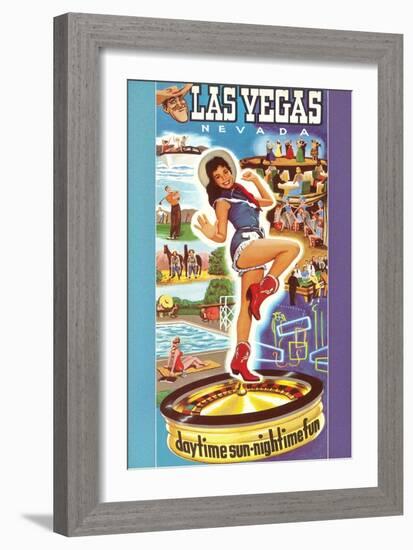 Las Vegas Daytime Sun, Nighttime Fun, Nevada-null-Framed Art Print