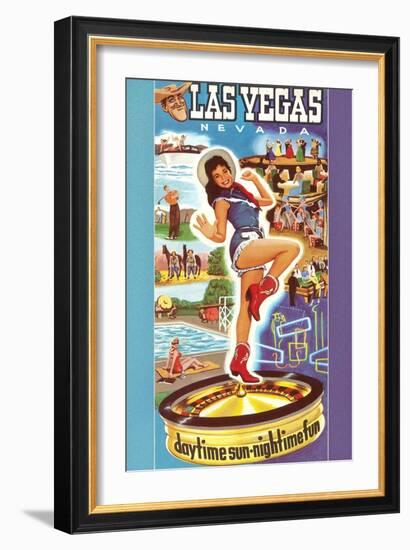 Las Vegas Daytime Sun, Nighttime Fun, Nevada-null-Framed Art Print