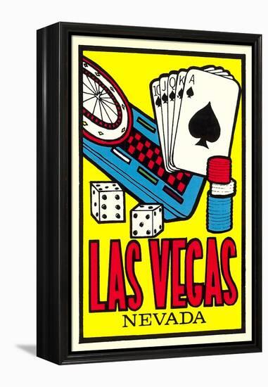 Las Vegas Decal-null-Framed Stretched Canvas