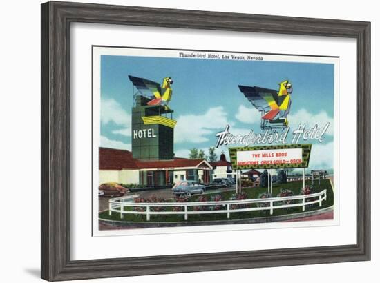 Las Vegas, Nevada, Exterior View of the Thunderbird Hotel-Lantern Press-Framed Art Print