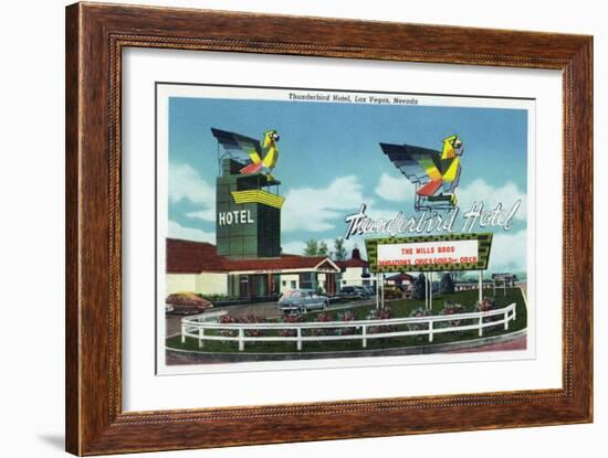 Las Vegas, Nevada, Exterior View of the Thunderbird Hotel-Lantern Press-Framed Art Print