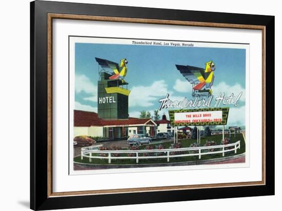 Las Vegas, Nevada, Exterior View of the Thunderbird Hotel-Lantern Press-Framed Art Print