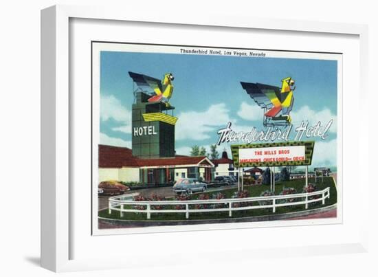 Las Vegas, Nevada, Exterior View of the Thunderbird Hotel-Lantern Press-Framed Art Print