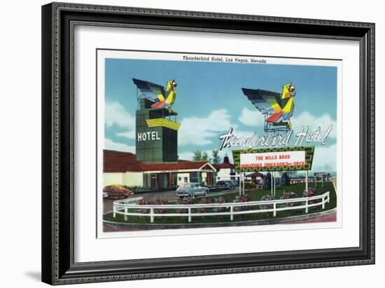 Las Vegas, Nevada, Exterior View of the Thunderbird Hotel-Lantern Press-Framed Art Print