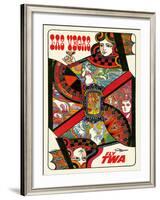 Las Vegas, Nevada - Fly TWA (Trans World Airlines) - Queen Playing Card-David Klein-Framed Giclee Print