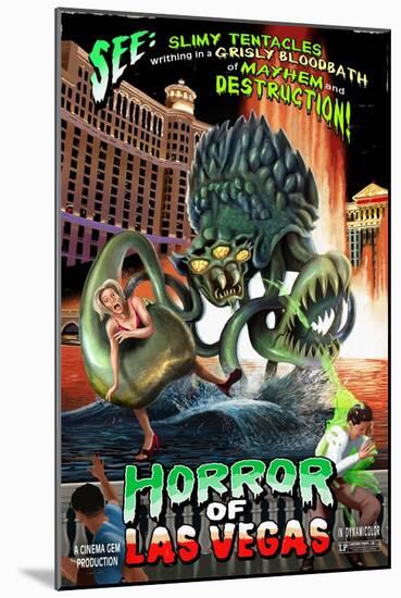 Las Vegas, Nevada - Horror of Las Vegas-Lantern Press-Mounted Art Print