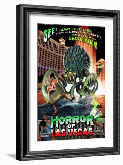 Las Vegas, Nevada - Horror of Las Vegas-Lantern Press-Framed Art Print