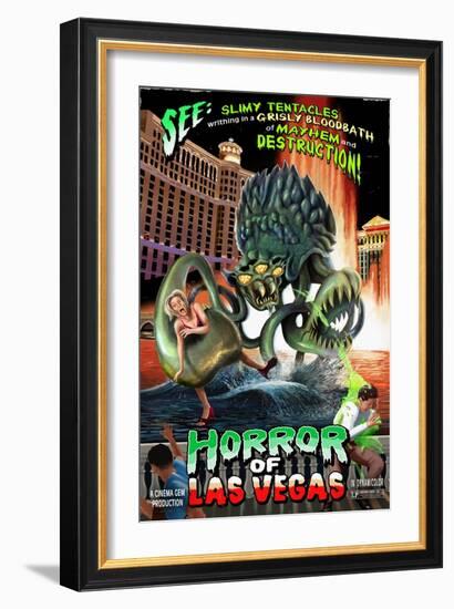 Las Vegas, Nevada - Horror of Las Vegas-Lantern Press-Framed Art Print