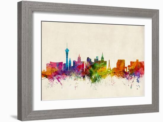 Las Vegas Nevada Skyline-Michael Tompsett-Framed Art Print