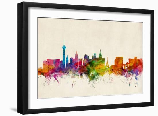 Las Vegas Nevada Skyline-Michael Tompsett-Framed Art Print