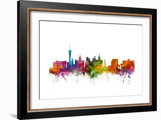 Las Vegas Nevada Skyline-Michael Tompsett-Framed Premium Giclee Print