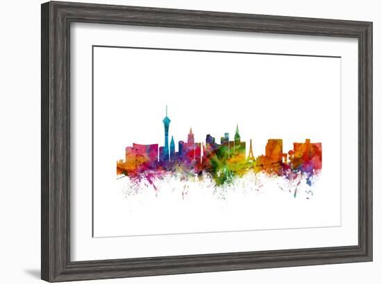 Las Vegas Nevada Skyline-Michael Tompsett-Framed Art Print