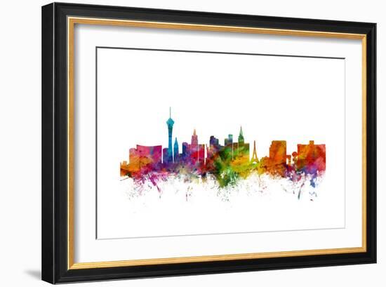 Las Vegas Nevada Skyline-Michael Tompsett-Framed Art Print