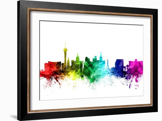 Las Vegas Nevada Skyline-Michael Tompsett-Framed Art Print