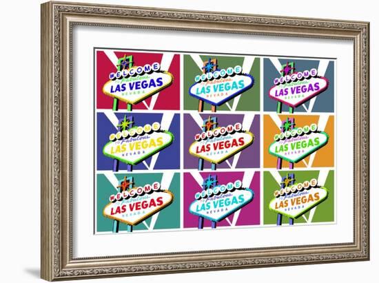 Las Vegas, Nevada - Welcome Sign Pop Art-Lantern Press-Framed Art Print