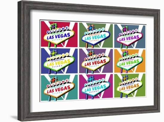 Las Vegas, Nevada - Welcome Sign Pop Art-Lantern Press-Framed Art Print