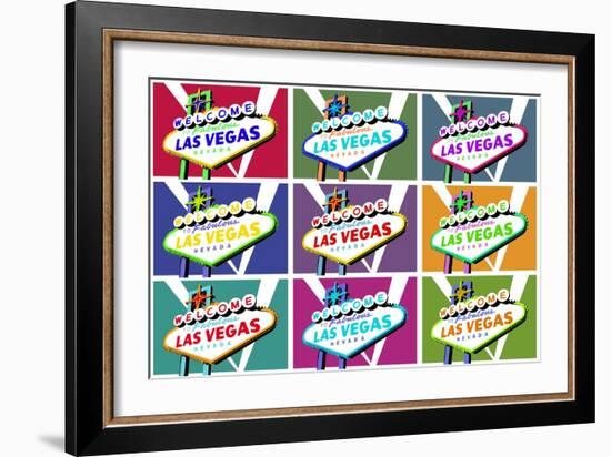 Las Vegas, Nevada - Welcome Sign Pop Art-Lantern Press-Framed Art Print