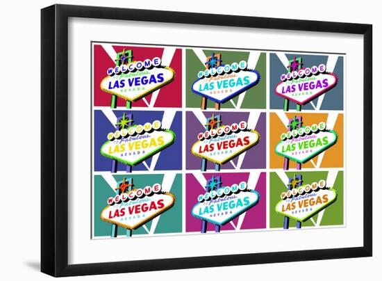 Las Vegas, Nevada - Welcome Sign Pop Art-Lantern Press-Framed Art Print