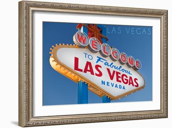 Las Vegas, Nevada - Welcome Sign-Lantern Press-Framed Art Print