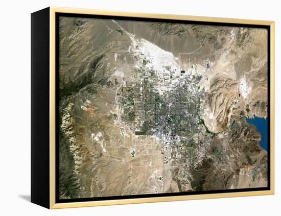 Las Vegas, Satellite Image-PLANETOBSERVER-Framed Premier Image Canvas