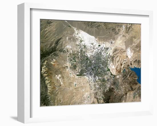 Las Vegas, Satellite Image-PLANETOBSERVER-Framed Photographic Print