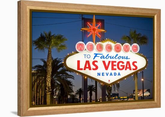 Las Vegas Sign at Night, Nevada, United States of America, North America-Ben Pipe-Framed Premier Image Canvas